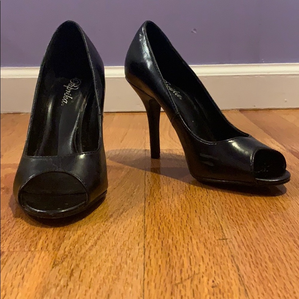 Open toe heels